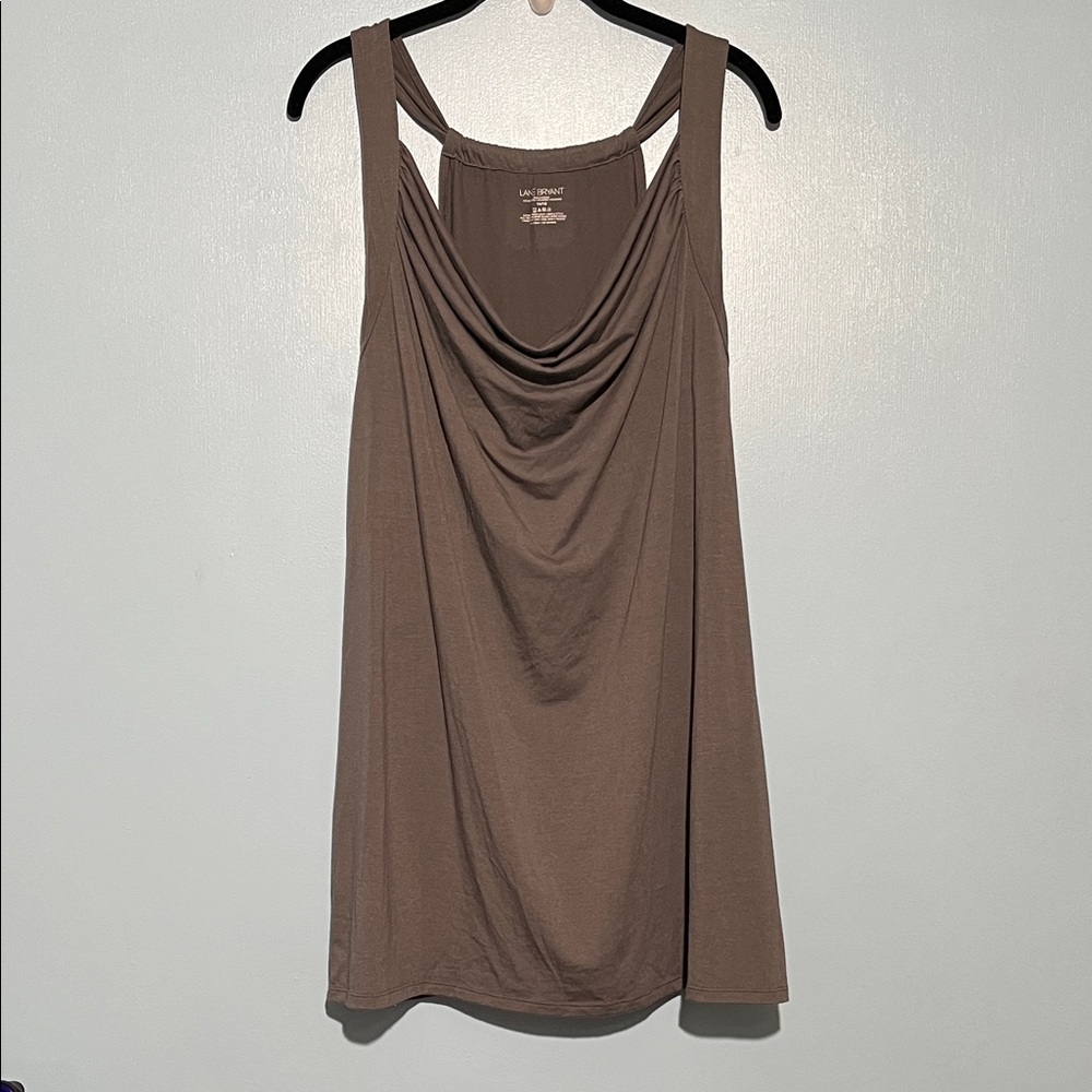 Lane Bryant Gray Drape Tank Top Women’s size 16 tunic length